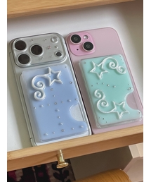 ELLE BELLE（エルベル）の「star gem ver レジン マグセーフ カードホルダー キーリング（スマホケース/カバー）」