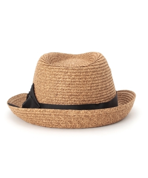 HusHusH(ハッシュアッシュ)の「リボン付きペーパー中折れハット(ハット・レディース・ブラウン/ブラウン系1/ベージュ・00)」の4枚目の写真