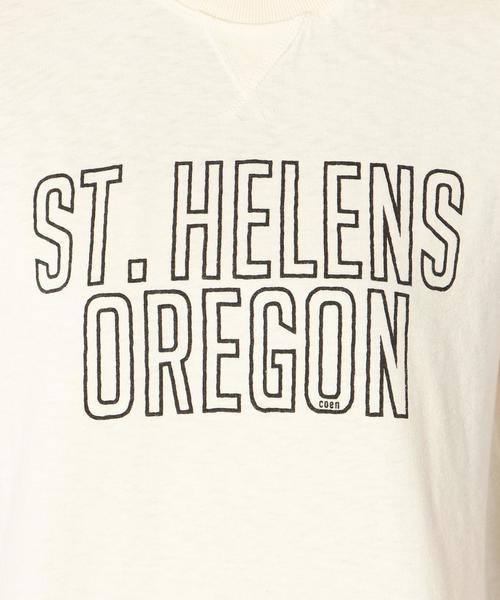 coen（コーエン）の「起毛スラブ天竺ロゴプリントプルオーバー（Tシャツ/カットソー・レディース・ナチュラル/ブラック・LARGE/MEDIUM）」の8枚目の写真