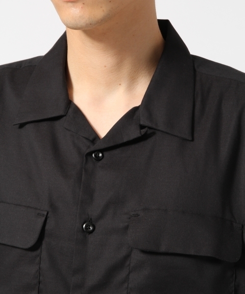 HARE（ハレ）の「オープンネックサテンシャツ(HARE)（Tシャツ/カットソー・メンズ・グレー/ブラック/イエロー・MEDIUM/SMALL）」の9枚目の写真