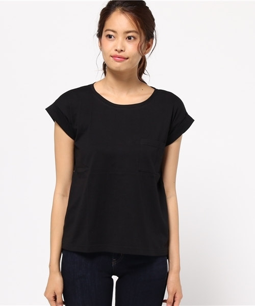 mystic（ミスティック）の「袖ロールアップポケットT（Tシャツ/カットソー・レディース・キャメル/その他/カーキ/ブラック/グレー・ﾌﾘ-）」の8枚目の写真