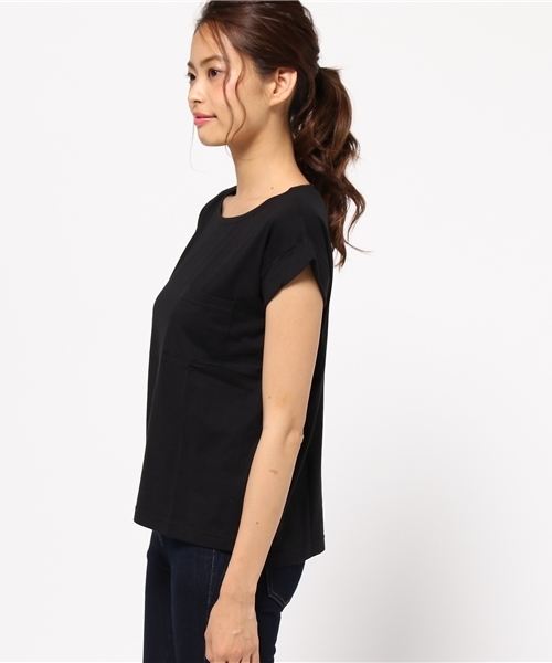 mystic（ミスティック）の「袖ロールアップポケットT（Tシャツ/カットソー・レディース・キャメル/その他/カーキ/ブラック/グレー・ﾌﾘ-）」の9枚目の写真