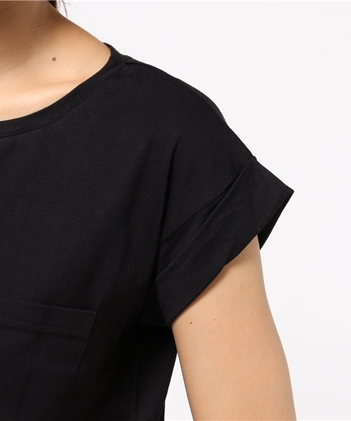 mystic（ミスティック）の「袖ロールアップポケットT（Tシャツ/カットソー・レディース・キャメル/その他/カーキ/ブラック/グレー・ﾌﾘ-）」の12枚目の写真