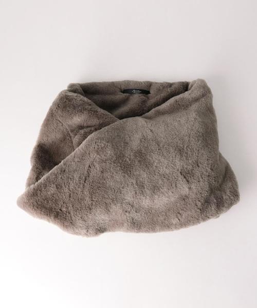 Another Edition（アナザーエディション）の「フェイクファースヌード/AEBFC FKFUR SND（ストール/ショール・レディース・ブラック/グレー/ナチュラル・FREE）」の2枚目の写真