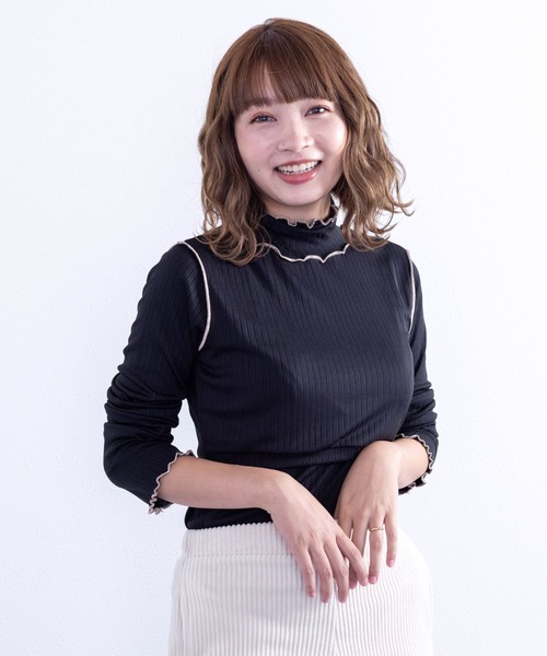 SweetMommy(スウィートマミー)の「授乳 タートルネック トップス(マタニティウェア/グッズ・レディース・チャコール/ネイビー/ライトカーキ/ブラック/杢グレー/ミント/ピンク/コーラルピンク/キャメル/オフホワイト/カーキ/ダークパープル/ボルドー/モカ/ブラウン系その他/アイボリー/ブラック系/ブラック系その他/ブラック系2/ホワイト系2/ラベンダー・L/M/S)」の6枚目の写真