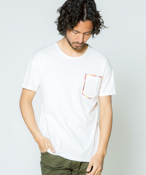 rehacer（レアセル）の「Flower 2layer Pocket T（Tシャツ/カットソー・メンズ・ブラック/グレー/ホワイト・X-LARGE/MEDIUM/SMALL/LARGE）」の7枚目の写真
