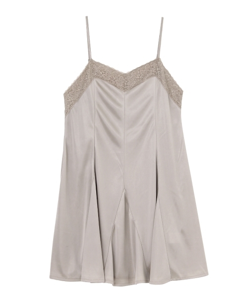 merry jenny(メリージェニー)の「レースサテンペチワンピース(ワンピース・レディース・ブラック/イエロー/ベージュ/ピンク・FREE)」の3枚目の写真