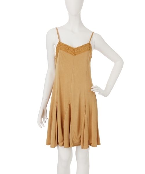 merry jenny(メリージェニー)の「レースサテンペチワンピース(ワンピース・レディース・ブラック/イエロー/ベージュ/ピンク・FREE)」の9枚目の写真