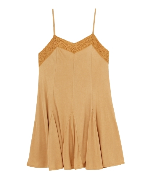 merry jenny(メリージェニー)の「レースサテンペチワンピース(ワンピース・レディース・ブラック/イエロー/ベージュ/ピンク・FREE)」の7枚目の写真