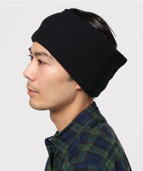 C-PLUS（シープラス）の「【C-PLUS】コットンヘアバンド（ヘアバンド・メンズ・ネイビー/ブラック・FREE）」の3枚目の写真