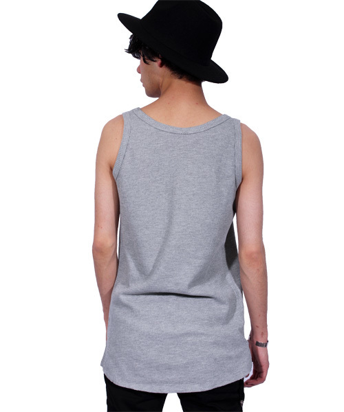 ８(eight)（エイト）の「ワッフル ロング丈 タンクトップ サーマル（タンクトップ・メンズ・グレー/ホワイト/ブラック/カーキ・MEDIUM/X-LARGE/LARGE）」の20枚目の写真