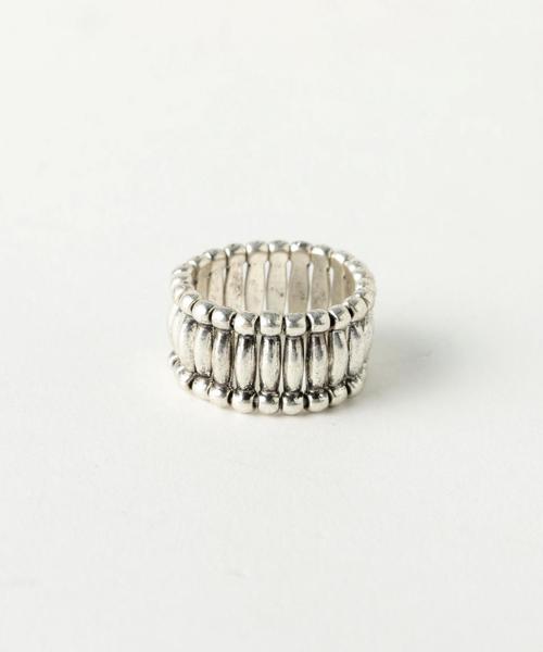 green label relaxing（グリーンレーベルリラクシング）の「CB メタルパーツゴム/リング ◆（リング・レディース・シルバー/ゴールド・FREE）」の2枚目の写真