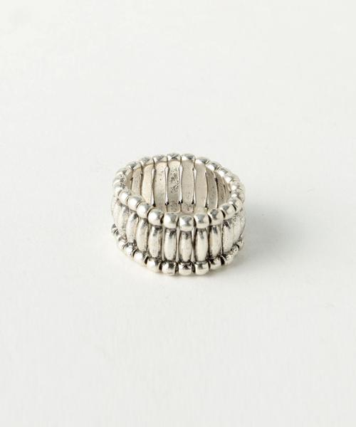 green label relaxing（グリーンレーベルリラクシング）の「CB メタルパーツゴム/リング ◆（リング・レディース・シルバー/ゴールド・FREE）」の4枚目の写真