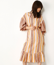 SLY | HAVANA STRIPE VOLUME SLEEVE OP(ワンピース)
