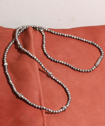 GILD（ギルド）の「GILD ギルド / Frosted processing twist beads necklace long フロスティド プローセシング ツイストビーズ ネックレス ロング / G171-NE04-LONG（ネックレス）」