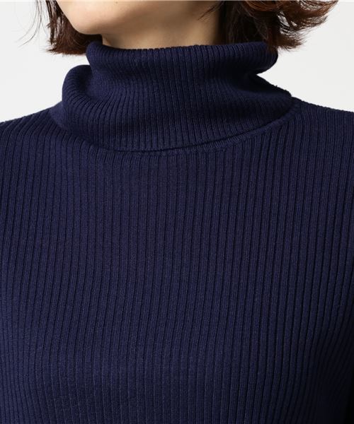 earth music&ecology（アースミュージックアンドエコロジー）の「・ベルスリーブタートルニットプルオーバー（ニット/セーター・レディース・ボルドー/ベージュ/アイボリー/杢グレー/ブラック/ネイビー・L/M）」の11枚目の写真