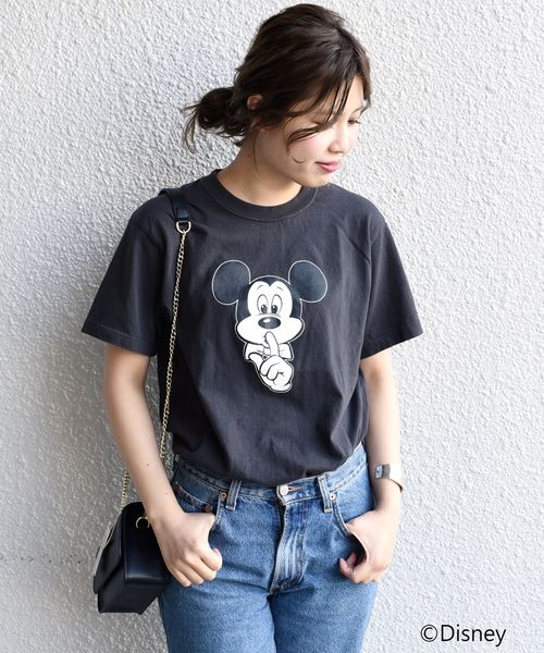 Khaju(カージュ)の「LOVALOT×Khaju:ミッキーマウス/Tシャツ◇(Tシャツ/カットソー・レディース・ブラック/ホワイト系その他/ホワイト/ブラック系その他/ベージュ/ワイン/ホワイト系その他2/ブラック系その他2・ONE SIZE)」の5枚目の写真