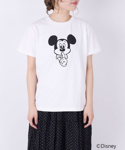 Khaju(カージュ)の「LOVALOT×Khaju:ミッキーマウス/Tシャツ◇(Tシャツ/カットソー・レディース・ブラック/ホワイト系その他/ホワイト/ブラック系その他/ベージュ/ワイン/ホワイト系その他2/ブラック系その他2・ONE SIZE)」の13枚目の写真