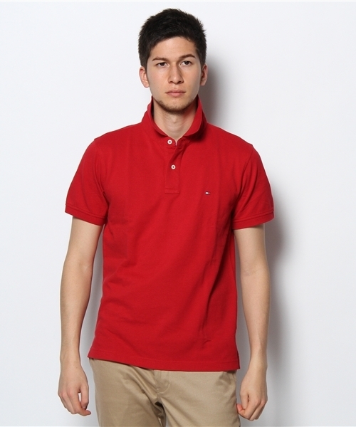 TOMMY HILFIGER（トミーヒルフィガー）の「NEW TOMMY KNIT POLO（ポロシャツ・メンズ・レッド/グレー/ネイビー/ホワイト・XX-LARGE/SMALL/X-LARGE/MEDIUM/LARGE）」の4枚目の写真