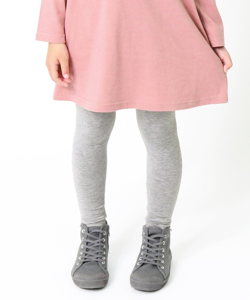 devirock（デビロック）の「全15色 天使のレギンス 10分丈（レギンス/スパッツ・キッズ・マスタード/ホワイト系その他/ブラック系その他/ブラック系その他2/ブラック系その他3/杢グレー/ダークネイビー/ホワイト/ブルー系その他/パープル系その他/ワイン/ブラック/ヘザーチャコール/スモークピンク/カーキ・160cm/150cm/140cm/130cm/120cm/110cm/100cm/90cm/80ｃｍ）」の8枚目の写真