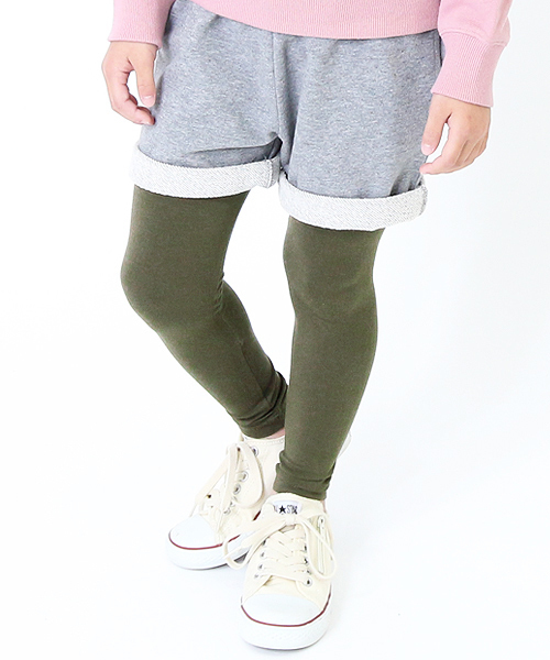 devirock（デビロック）の「全15色 天使のレギンス 10分丈（レギンス/スパッツ・キッズ・マスタード/ホワイト系その他/ブラック系その他/ブラック系その他2/ブラック系その他3/杢グレー/ダークネイビー/ホワイト/ブルー系その他/パープル系その他/ワイン/ブラック/ヘザーチャコール/スモークピンク/カーキ・160cm/150cm/140cm/130cm/120cm/110cm/100cm/90cm/80ｃｍ）」の10枚目の写真