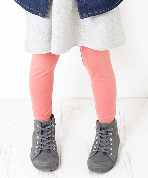 devirock（デビロック）の「全15色 天使のレギンス 10分丈（レギンス/スパッツ・キッズ・マスタード/ホワイト系その他/ブラック系その他/ブラック系その他2/ブラック系その他3/杢グレー/ダークネイビー/ホワイト/ブルー系その他/パープル系その他/ワイン/ブラック/ヘザーチャコール/スモークピンク/カーキ・160cm/150cm/140cm/130cm/120cm/110cm/100cm/90cm/80ｃｍ）」の14枚目の写真