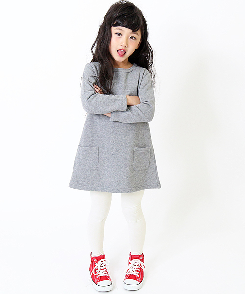 devirock（デビロック）の「全15色 天使のレギンス 10分丈（レギンス/スパッツ・キッズ・マスタード/ホワイト系その他/ブラック系その他/ブラック系その他2/ブラック系その他3/杢グレー/ダークネイビー/ホワイト/ブルー系その他/パープル系その他/ワイン/ブラック/ヘザーチャコール/スモークピンク/カーキ・160cm/150cm/140cm/130cm/120cm/110cm/100cm/90cm/80ｃｍ）」の16枚目の写真