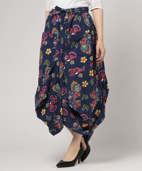 チャイハネ（チャイハネ）の「【チャイハネ】yul フォークロアプリント変形スカート（スカート・レディース・マルチ/パープル系その他/イエロー系その他/レッド系その他・FREE）」の9枚目の写真