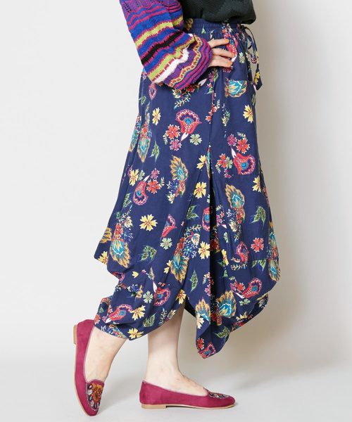 チャイハネ（チャイハネ）の「【チャイハネ】yul フォークロアプリント変形スカート（スカート・レディース・マルチ/パープル系その他/イエロー系その他/レッド系その他・FREE）」の11枚目の写真