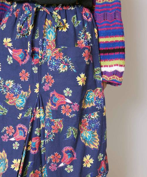 チャイハネ（チャイハネ）の「【チャイハネ】yul フォークロアプリント変形スカート（スカート・レディース・マルチ/パープル系その他/イエロー系その他/レッド系その他・FREE）」の13枚目の写真