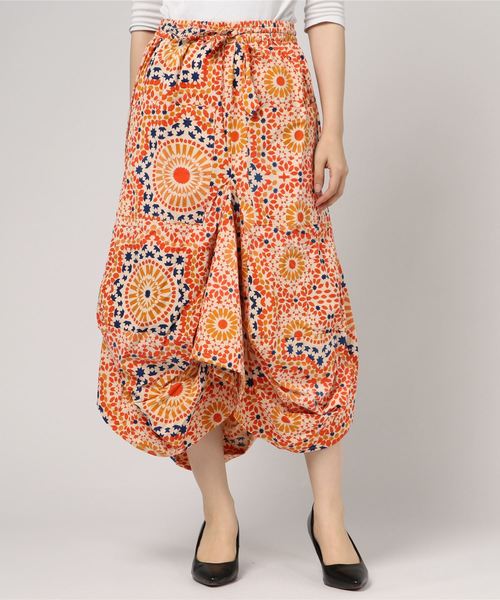 チャイハネ（チャイハネ）の「【チャイハネ】yul フォークロアプリント変形スカート（スカート・レディース・マルチ/パープル系その他/イエロー系その他/レッド系その他・FREE）」の14枚目の写真