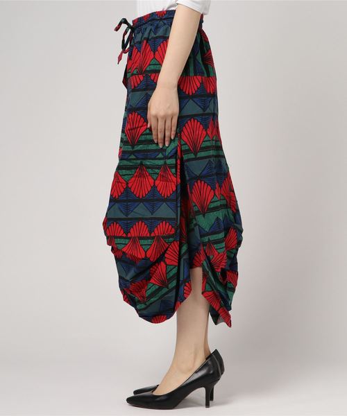 チャイハネ（チャイハネ）の「【チャイハネ】yul フォークロアプリント変形スカート（スカート・レディース・マルチ/パープル系その他/イエロー系その他/レッド系その他・FREE）」の6枚目の写真