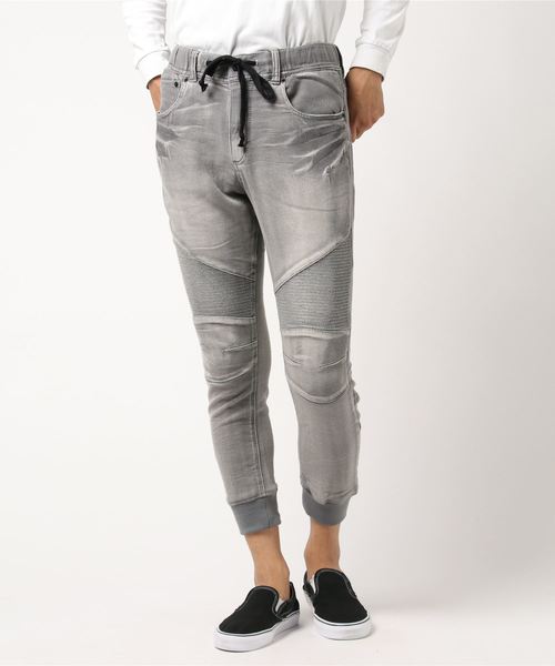 VENCEEXCHANGE(ヴァンスエクスチェンジ)の「ドビーバイカーデニムパンツ(その他パンツ・メンズ・ネイビー/グレー/ブルー・S/M/L)」の6枚目の写真