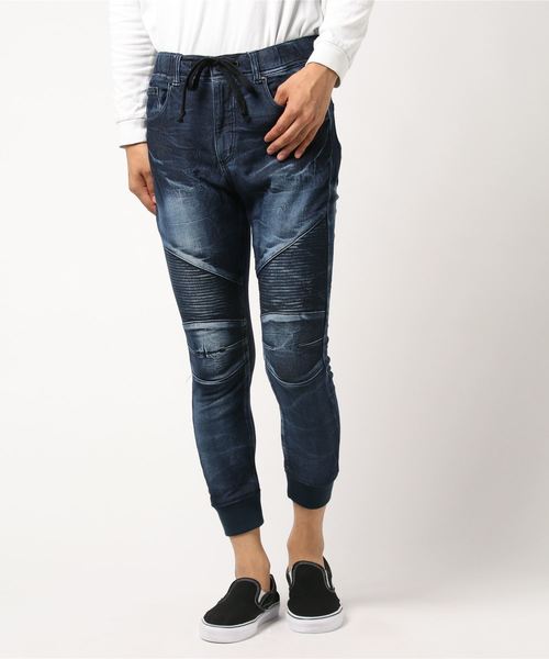 VENCEEXCHANGE(ヴァンスエクスチェンジ)の「ドビーバイカーデニムパンツ(その他パンツ・メンズ・ネイビー/グレー/ブルー・S/M/L)」の7枚目の写真