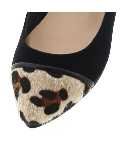 JELLY BEANS（ジェリービーンズ）の「【Made in Japan】アニマルコンビパンプス(138-1070)JELLY BEANS(ジェリービーンズ)（パンプス・レディース・ブラック/グリーン/キャメル・22.5/23/23.5/24/24.5）」の6枚目の写真