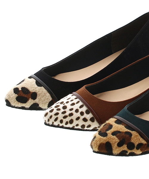 JELLY BEANS（ジェリービーンズ）の「【Made in Japan】アニマルコンビパンプス(138-1070)JELLY BEANS(ジェリービーンズ)（パンプス・レディース・ブラック/グリーン/キャメル・22.5/23/23.5/24/24.5）」の8枚目の写真