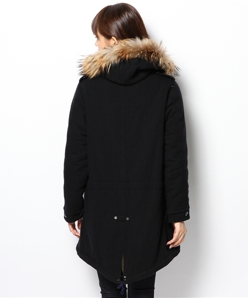 BEAMS BOY(ビームスボーイ)の「BEAMS BOY / フラノ MODS パーカ(モッズコート・レディース・オリーブ/ネイビー・ONE SIZE)」の5枚目の写真