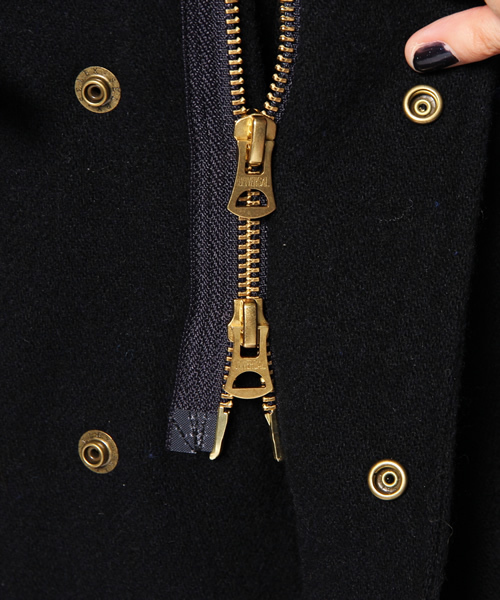 BEAMS BOY(ビームスボーイ)の「BEAMS BOY / フラノ MODS パーカ(モッズコート・レディース・オリーブ/ネイビー・ONE SIZE)」の10枚目の写真