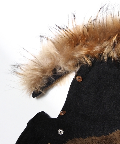 BEAMS BOY(ビームスボーイ)の「BEAMS BOY / フラノ MODS パーカ(モッズコート・レディース・オリーブ/ネイビー・ONE SIZE)」の11枚目の写真