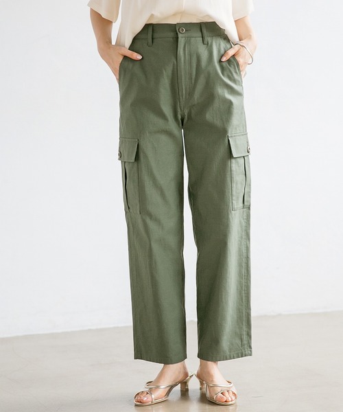 A part by(アパートバイ)の「Cカーゴパンツ 830734(カーゴパンツ・レディース・オリーブ/カーキ・MEDIUM/LARGE)」の1枚目の写真