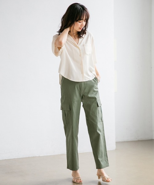 A part by(アパートバイ)の「Cカーゴパンツ 830734(カーゴパンツ・レディース・オリーブ/カーキ・MEDIUM/LARGE)」の4枚目の写真