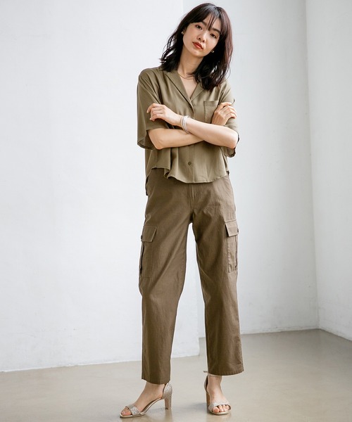 A part by(アパートバイ)の「Cカーゴパンツ 830734(カーゴパンツ・レディース・オリーブ/カーキ・MEDIUM/LARGE)」の7枚目の写真