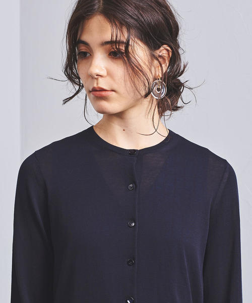 UNITED ARROWS（ユナイテッドアローズ）の「UBCB ハイツイストコットン クルーネック カーディガン†◆（カーディガン/ボレロ・レディース・ベージュ/ケリー/ネイビー/ホワイト/ブラック・FREE）」の22枚目の写真