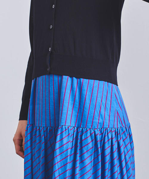 UNITED ARROWS（ユナイテッドアローズ）の「UBCB ハイツイストコットン クルーネック カーディガン†◆（カーディガン/ボレロ・レディース・ベージュ/ケリー/ネイビー/ホワイト/ブラック・FREE）」の7枚目の写真