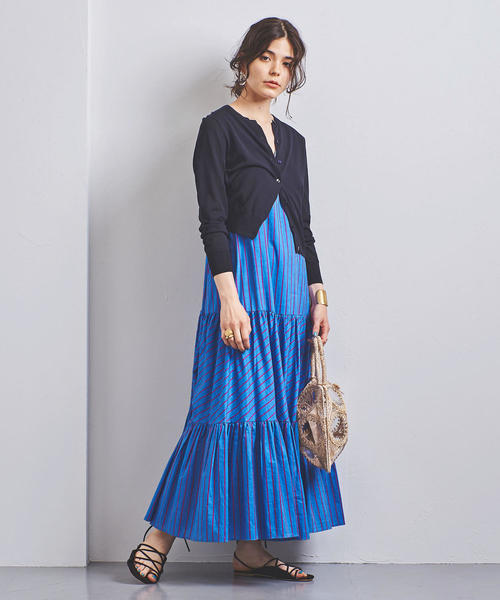 UNITED ARROWS（ユナイテッドアローズ）の「UBCB ハイツイストコットン クルーネック カーディガン†◆（カーディガン/ボレロ・レディース・ベージュ/ケリー/ネイビー/ホワイト/ブラック・FREE）」の14枚目の写真