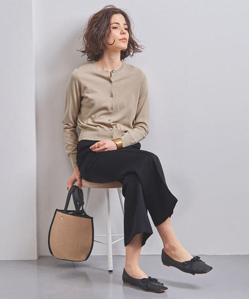 UNITED ARROWS（ユナイテッドアローズ）の「UBCB ハイツイストコットン クルーネック カーディガン†◆（カーディガン/ボレロ・レディース・ベージュ/ケリー/ネイビー/ホワイト/ブラック・FREE）」の15枚目の写真