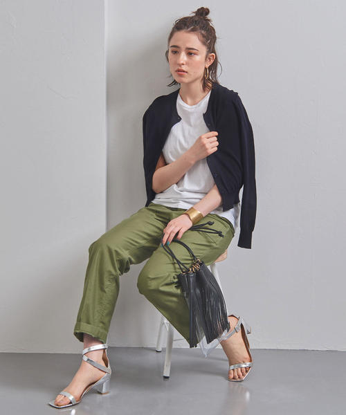 UNITED ARROWS（ユナイテッドアローズ）の「UBCB ハイツイストコットン クルーネック カーディガン†◆（カーディガン/ボレロ・レディース・ベージュ/ケリー/ネイビー/ホワイト/ブラック・FREE）」の17枚目の写真