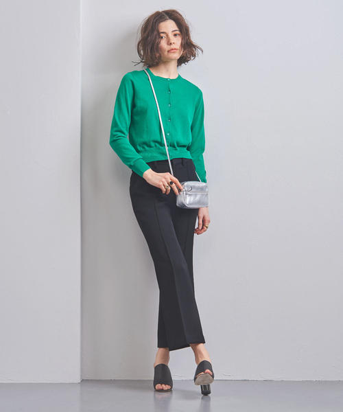 UNITED ARROWS（ユナイテッドアローズ）の「UBCB ハイツイストコットン クルーネック カーディガン†◆（カーディガン/ボレロ・レディース・ベージュ/ケリー/ネイビー/ホワイト/ブラック・FREE）」の12枚目の写真