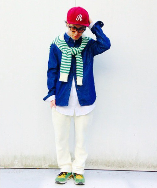 WEGO（ウィゴー）の「WEGO/綿麻畦クルーネックニット（ニット/セーター・メンズ・ホワイト/ブルー/ロイヤルブルー/ワイン・LARGE/MEDIUM）」の11枚目の写真