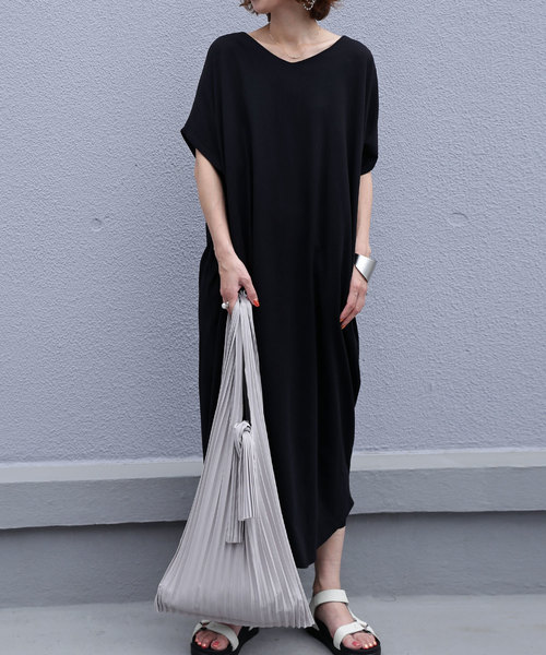 antiqua（アンティカ）の「コットンワンピ（ワンピース・レディース・ブラック/ベージュ/パープル系その他・FREE）」の9枚目の写真